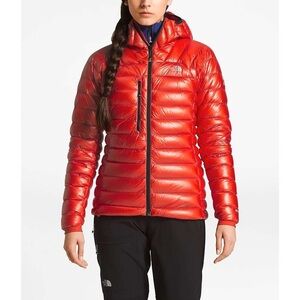 This is a red The North Face Summit L3 Down